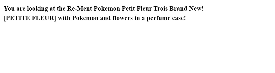 Rement Pokemon Petit Fleur Troi Lazada Ph