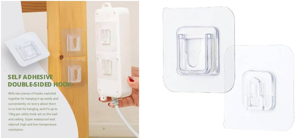 double sided adhesive wall hooks Wall Hanger Transparent Suction