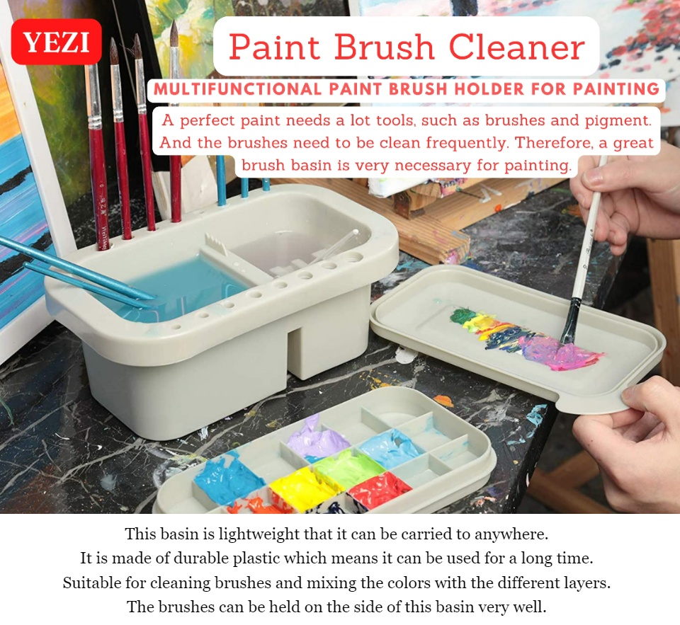 Paint Brush Cleaner, Paint Brush Holder and Organizers with