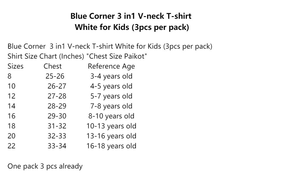 Blue Corner 3 in1 V-neck T-shirt White 