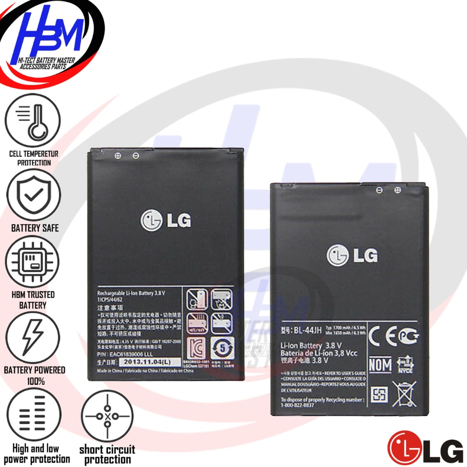 thumbnail image 2 of Genuine LG BL-44JH Replacement Battery – Fits Mach LS860, Motion 4G MS770, Venice LG730 & More 2 of 6