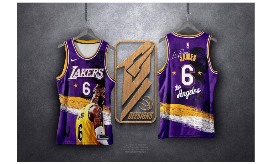 BASKETBALL LAKERS 38 JERSEY FREE CUSTOMIZE OF NAME AND NUMBER ONLY