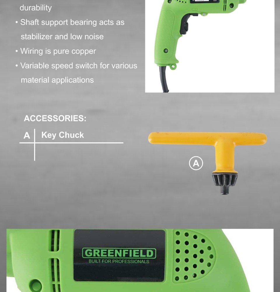 Greenfield Electric Drill 500W Lazada PH