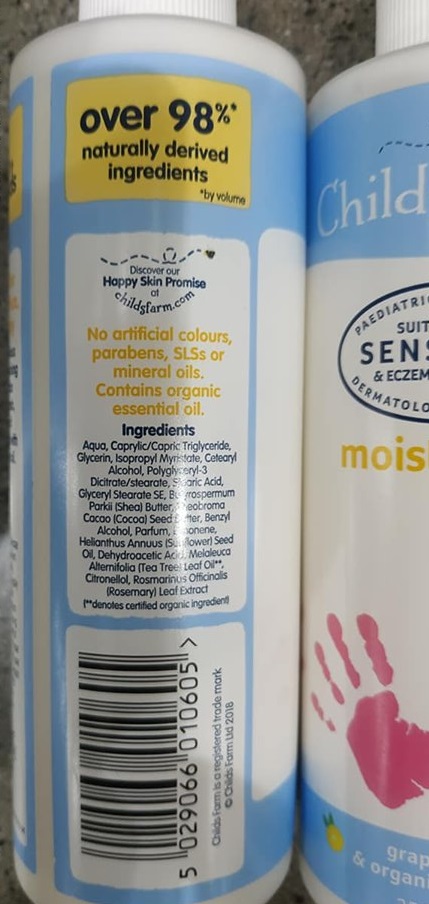 childs farm baby moisturiser ingredients