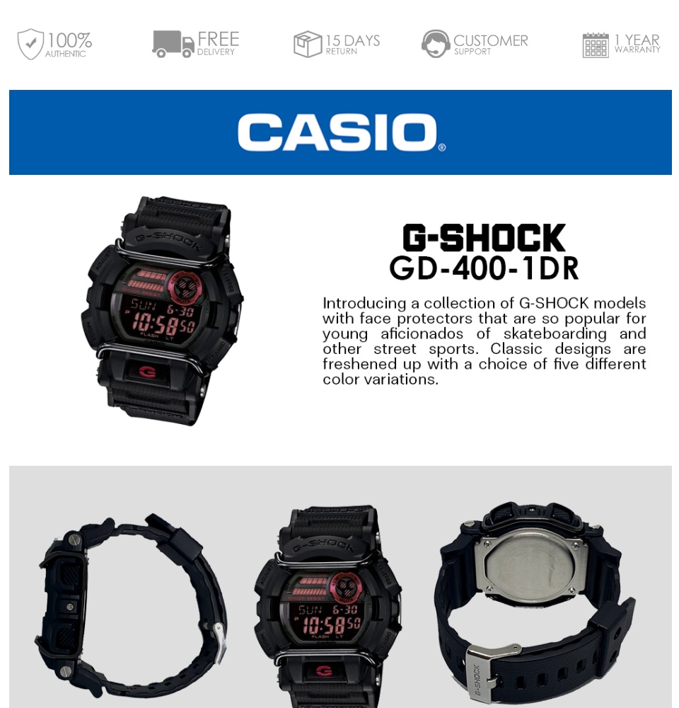 G Shock Gd 400 Price In The Philippines Casio G-Shock (GD-400-1DR