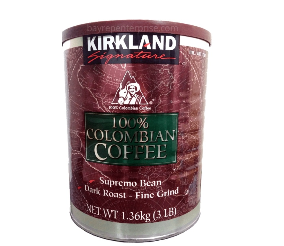 Kirkland Signature 100% Colombian Coffee, Supremo Bean Dark Roast-Fine  Grind 1.36kg