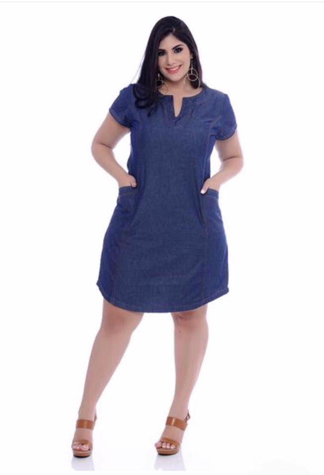 plus size stretch denim dress