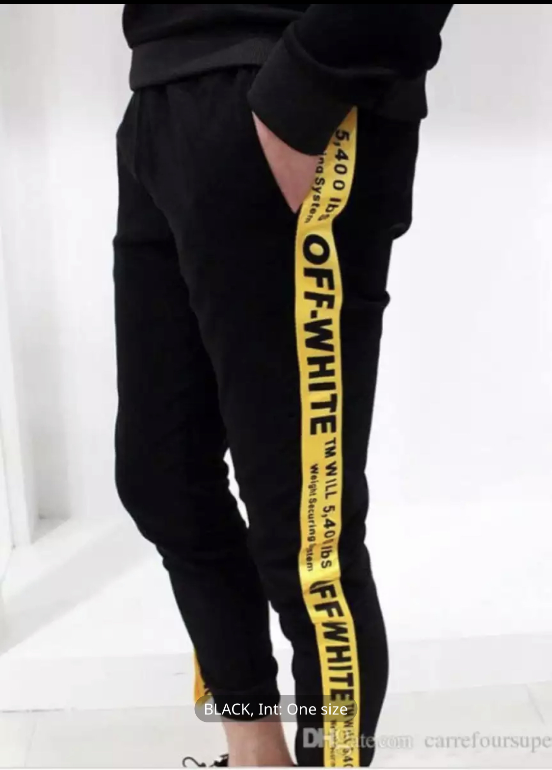 mens off white joggers