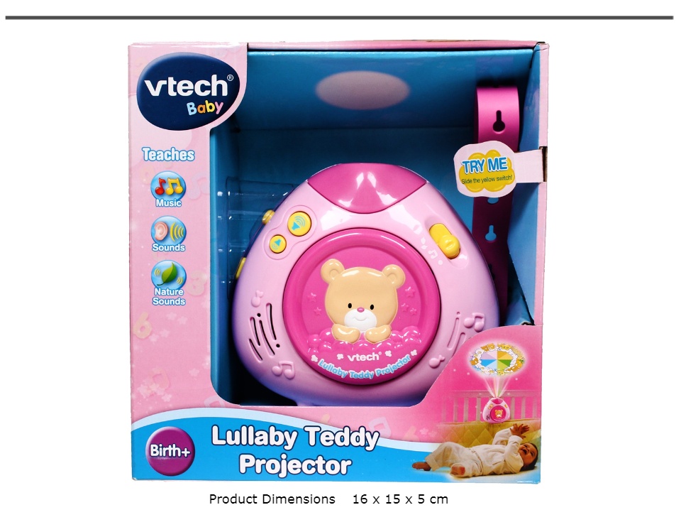 VTech Baby Lullaby Bear Crib Projector Music Nature Sounds New/ Needs  Batteries