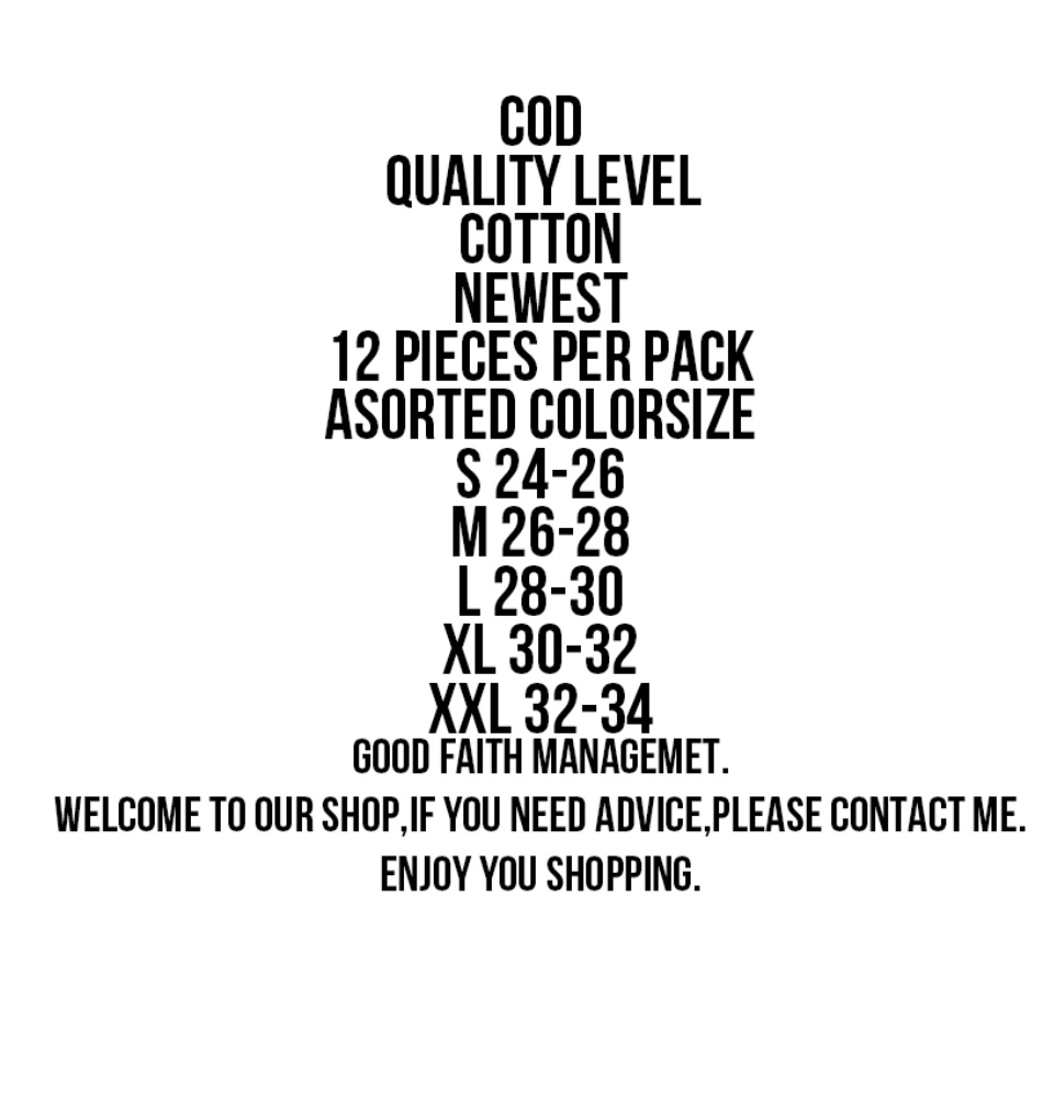 H&M PANTY WOMENS COTTON GOOD QUALITY COD #12PCS