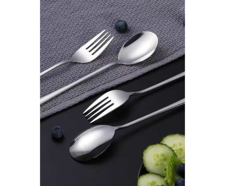 1 Set Stainless Steel Spoon and Fork High Quality Korea Style Cutlery Set