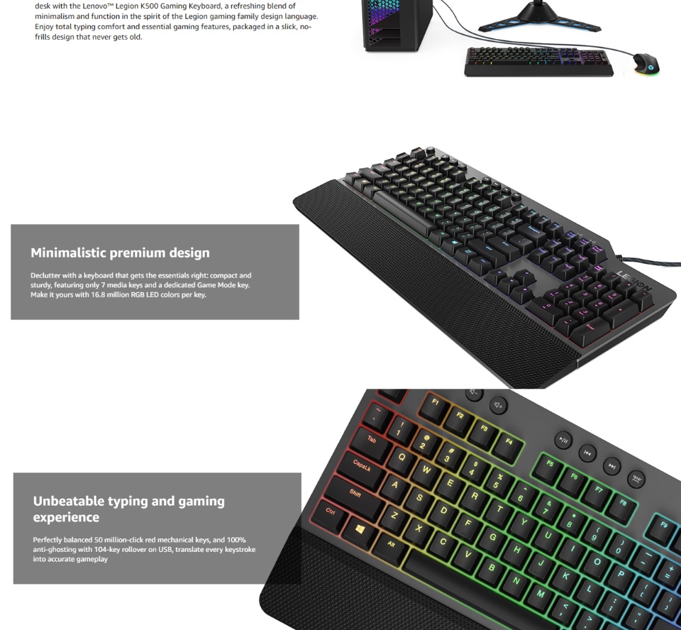 Lenovo Legion K500 Gaming Keyboard