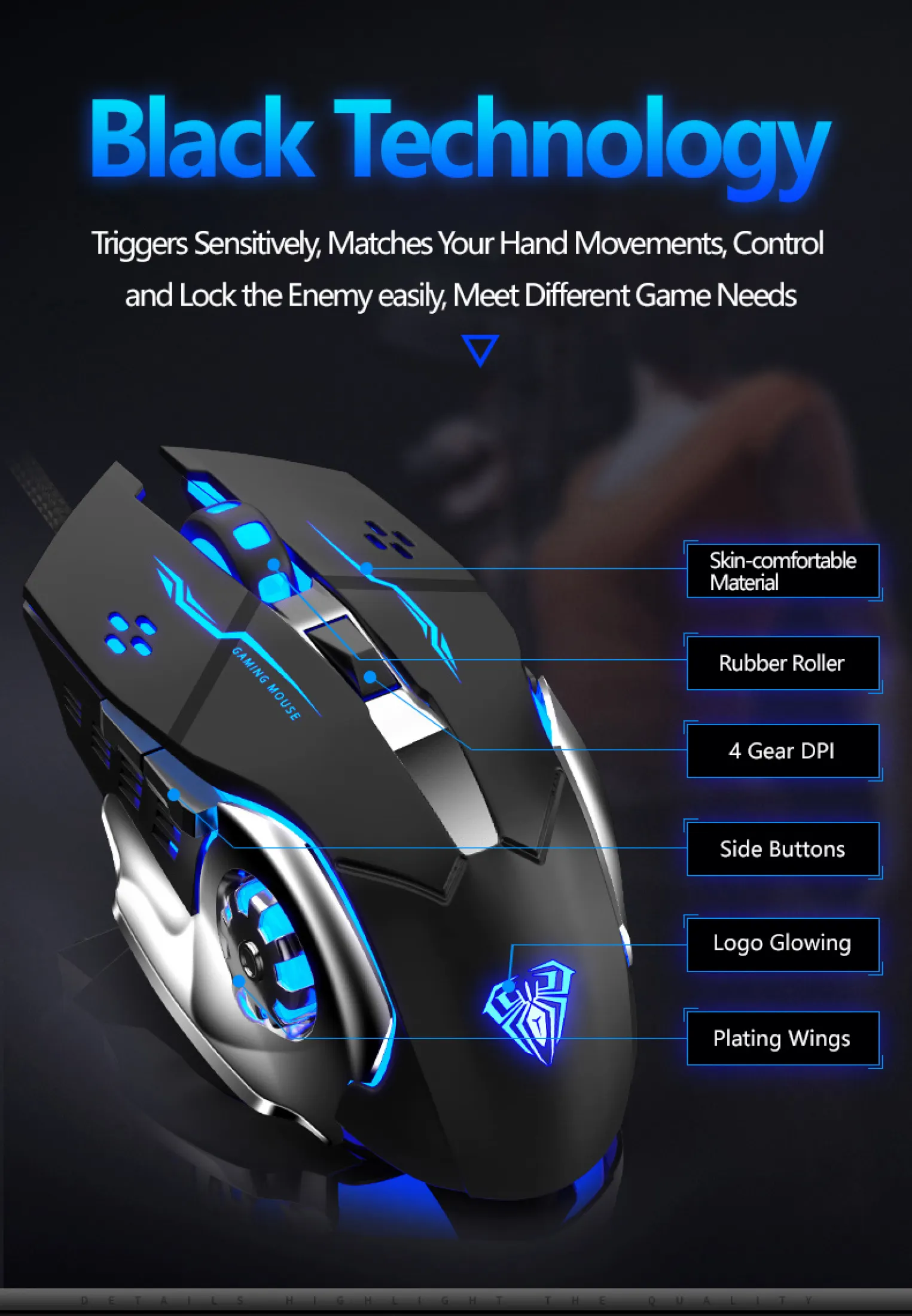 AULA S20 Gaming Mouse Marco Programmable Cool Lighting USB Optical Mouse Gaming for PC Laptop Computer | Lazada PH