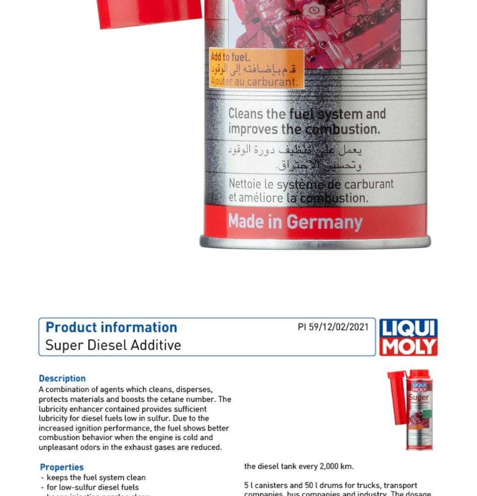 Liqui Moly Super Diesel Additive (250ml)