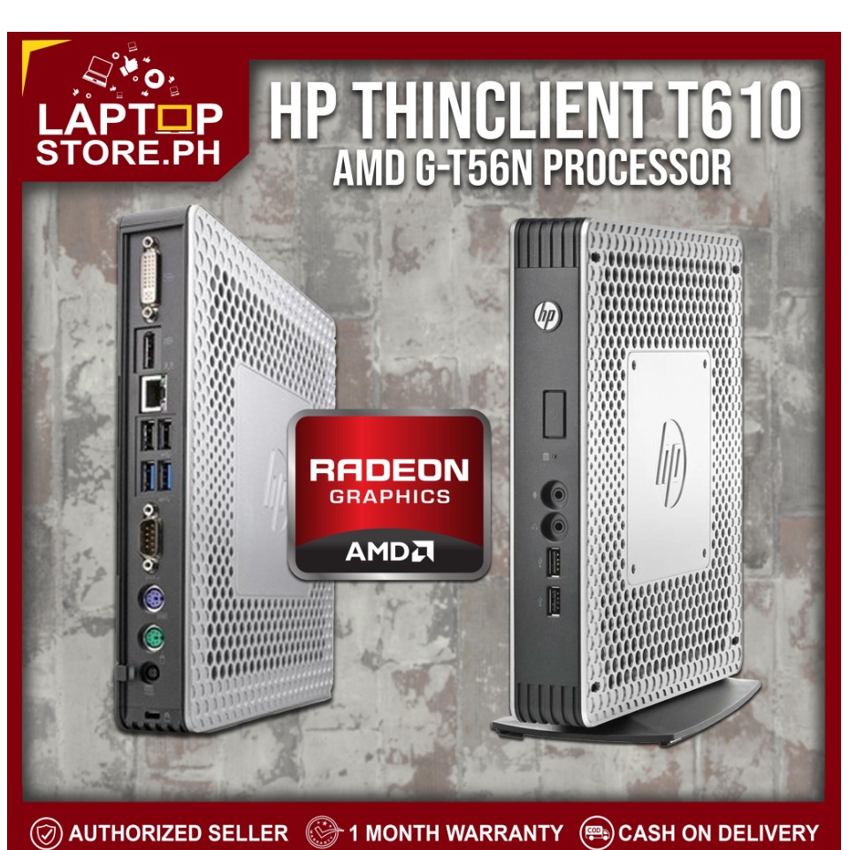 Computer Mini Desktop Package CPU HP Thin Client T610 AMD G-T56N