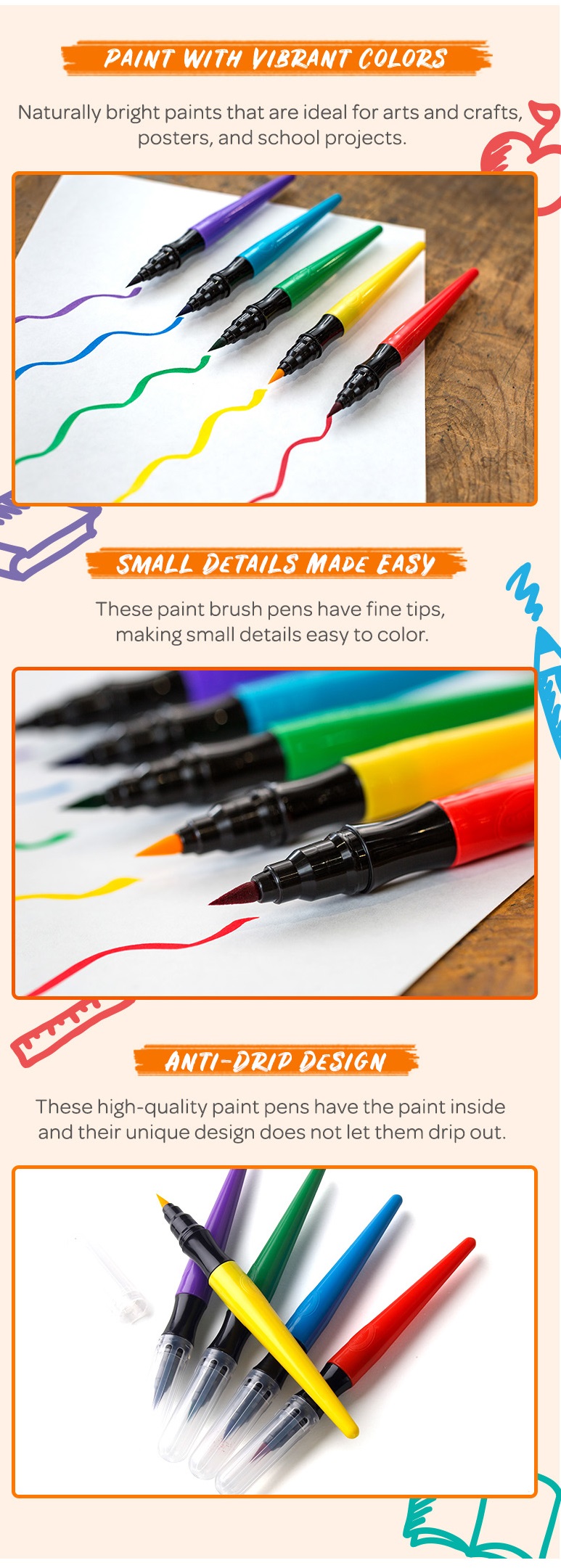 Pen  paint:Crayola No Drip Paint Brush Pens - Crayola — Google