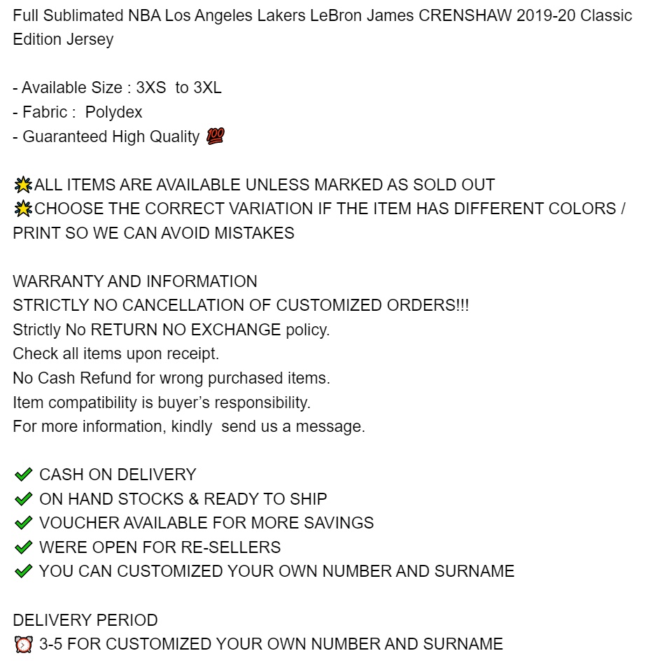 THL X NBA Los Angeles Lakers LeBron James CRENSHAW 2019-20 Classic