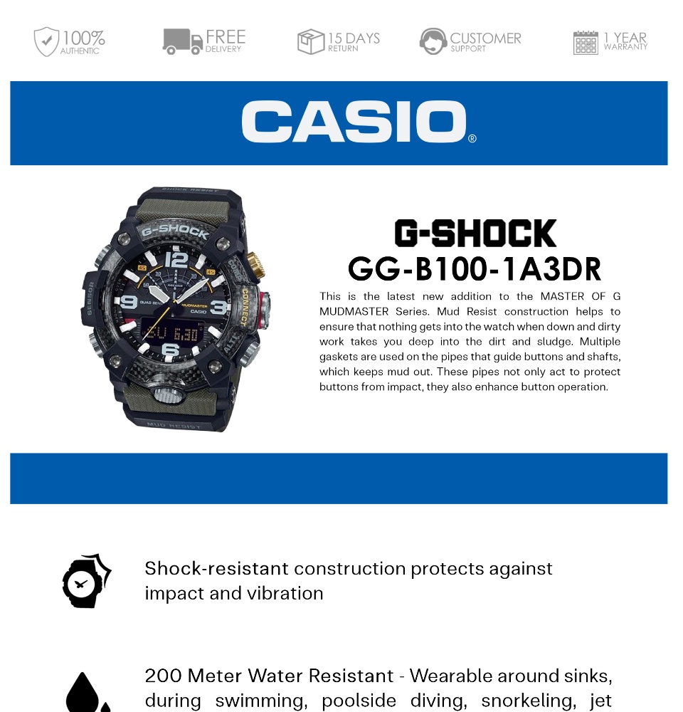 Gg B100 Manual G Shock Mudmaster Casio G-Shock Mudmaster GG-B100