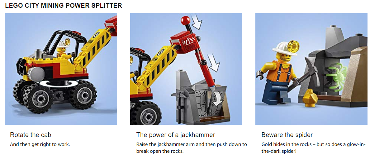 lego city mining power splitter