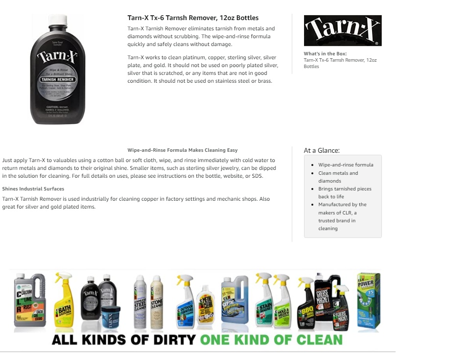 Tarn X Tarnish Remover - Shop Metal & Stone Cleaners at H-E-B