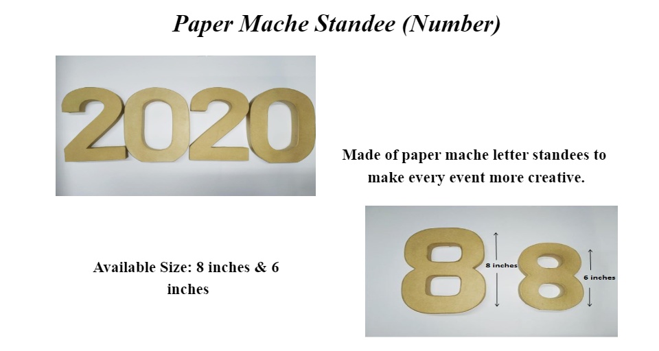 Paper Mache Standee (Numbers)