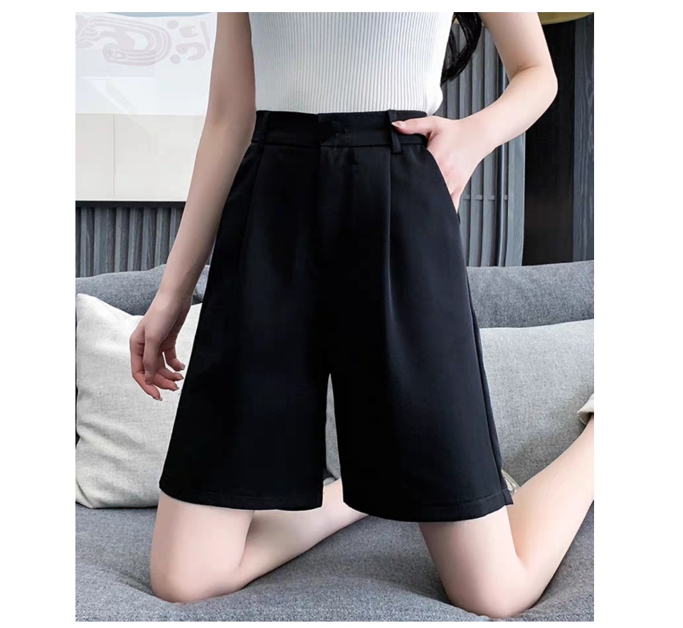 Women's High Waist Trouser shorts Taslan Wide-Leg shorts free size for  women's