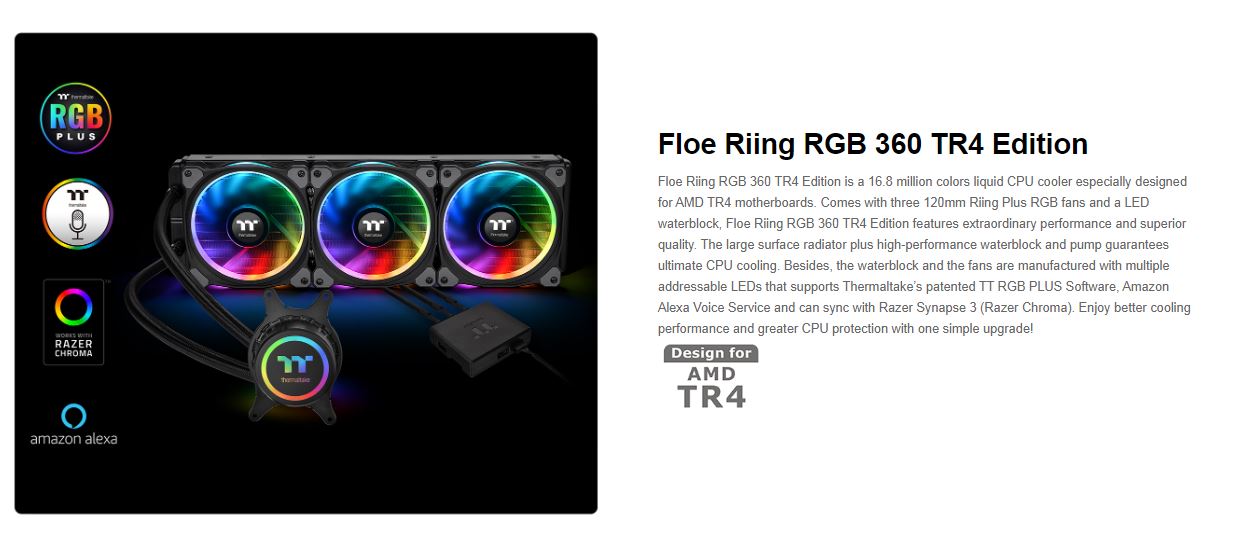 Thermaltake Floe Riing Rgb 360 Tt Premium Tr4 Edition All In One Liquid Cooling System Lazada Ph