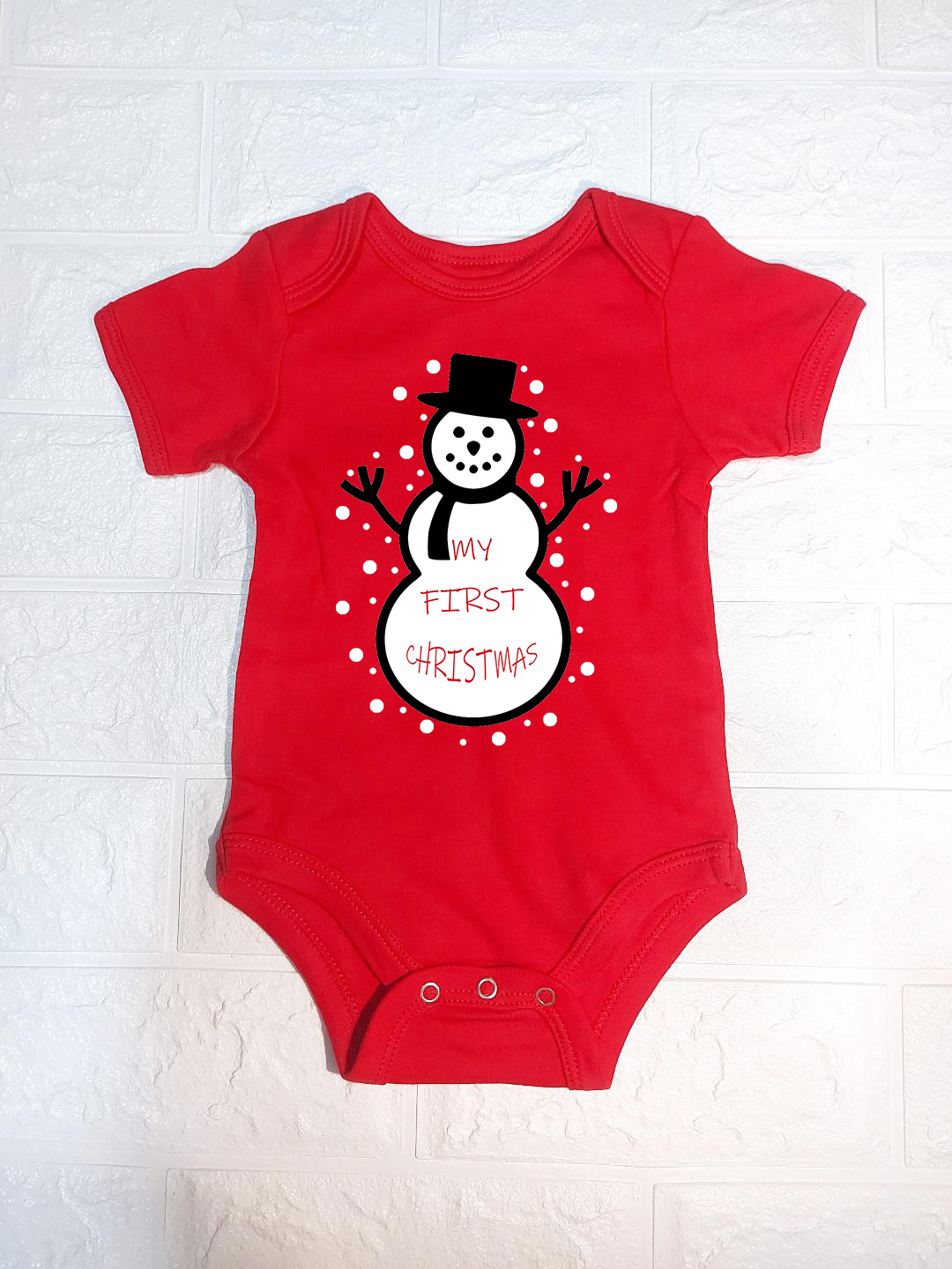 snowman baby onesie