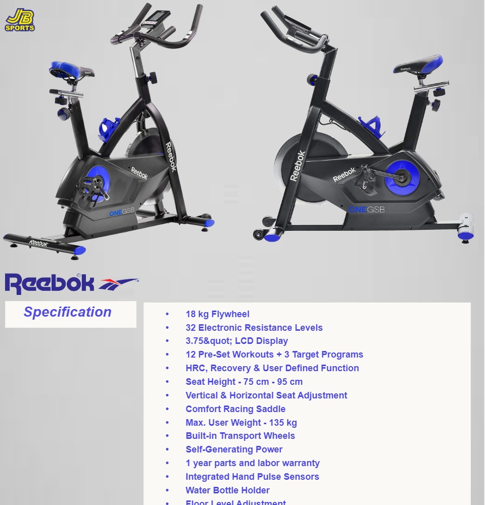 Reebok – GSB One Series (Exercise Bike)(RVON-11600)(Spinning Bike)(Cardio)(Fitness Equipment) | Lazada