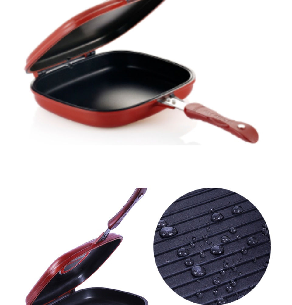 Happycall Titanium Nonstick Double Pan, Omelette Pan, Flip Pan, Square,  Dishwasher Safe, PFOA-free, Brown (Jumbo Grill)