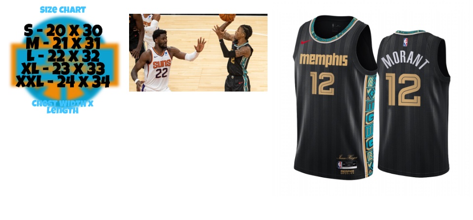 Ja Morant Memphis Grizzlies 2021 City Edition NBA Jersey