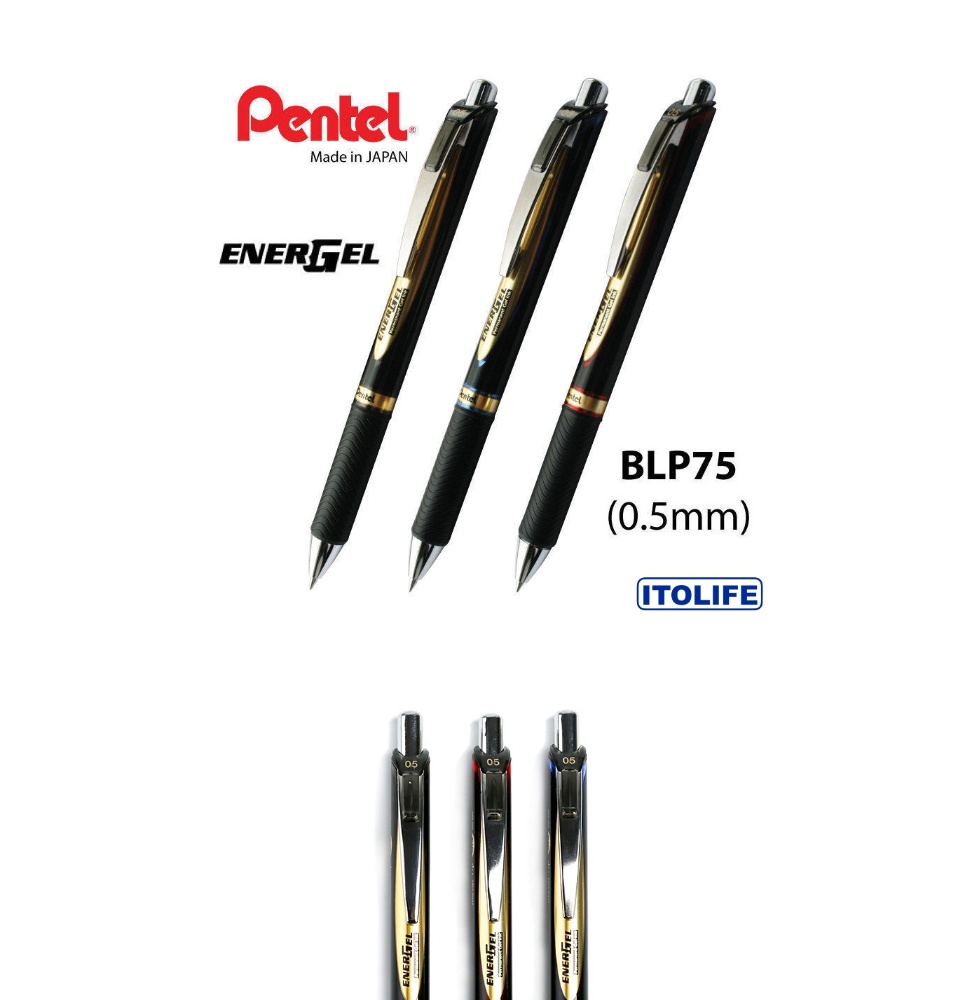 Pentel EnerGel BLP77 Permanent Document Rollerball Pen 0.7 mm