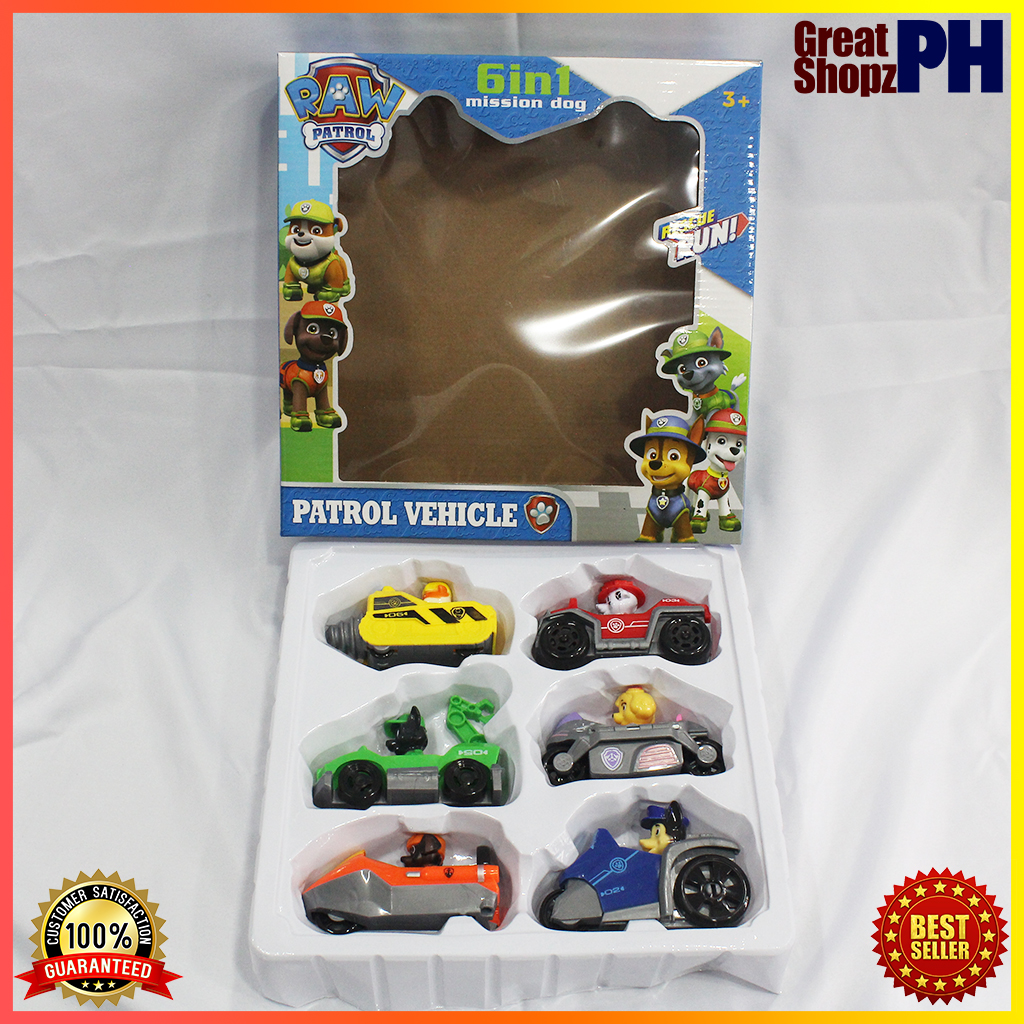 paw patrol action figures with vehicles