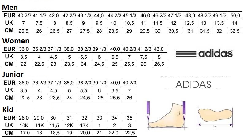 Buy > adidas adilette size chart > in stock