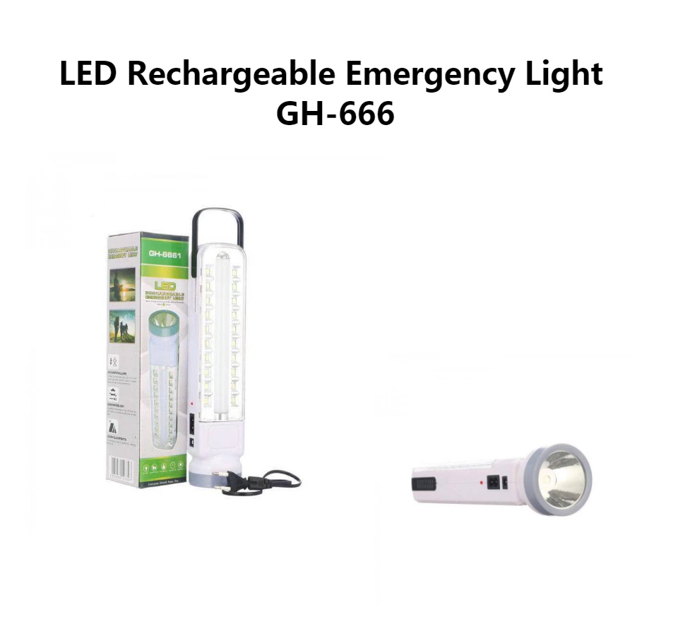 GH-6661 Solar Emergency Light rechargeable 25.6*6cm