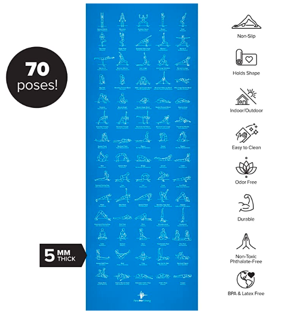 instructional yoga mat