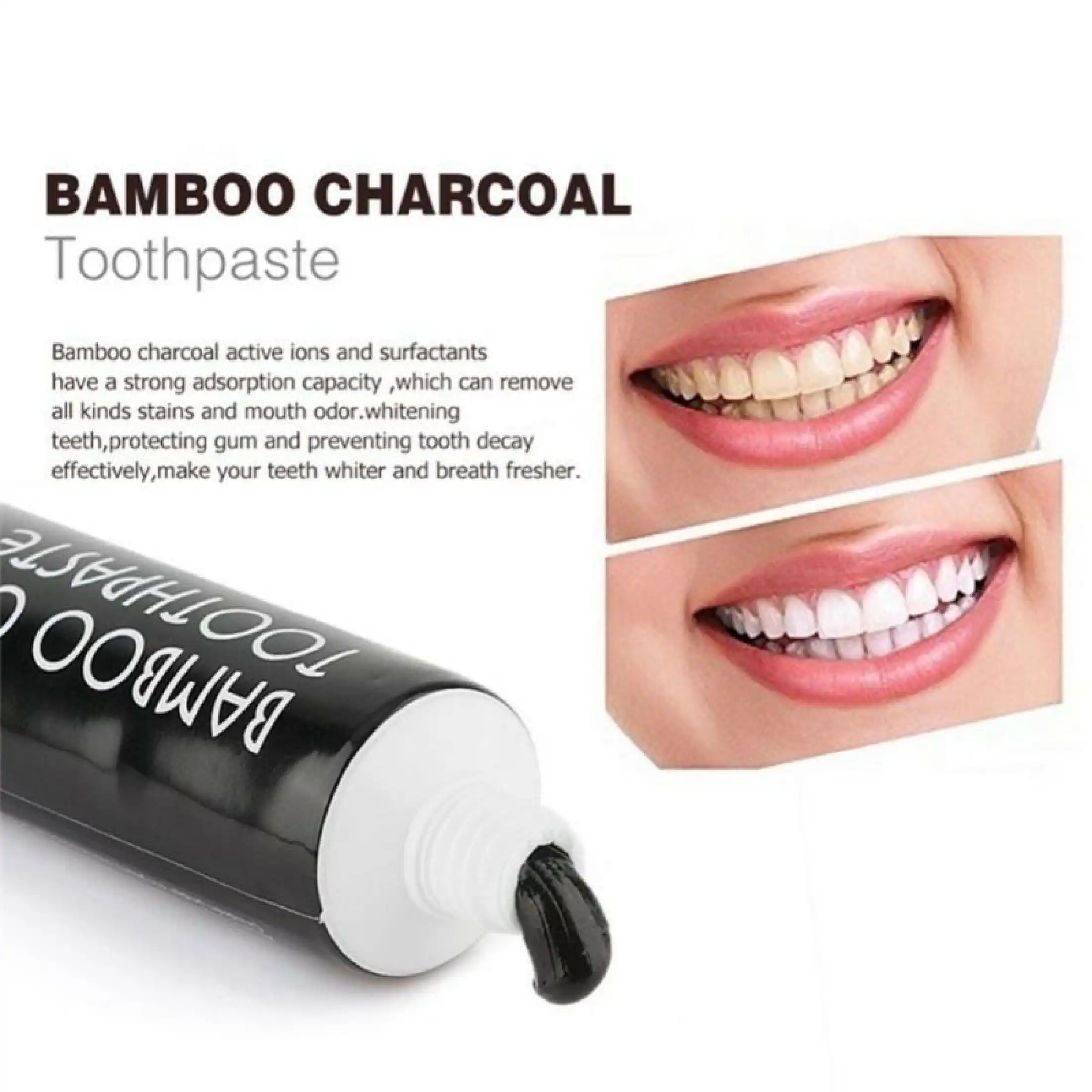 Authentic Bamboo Charcoal Teeth Whitening Black Toothpaste Whitener Tooth Paste Best Seller Lazada Ph