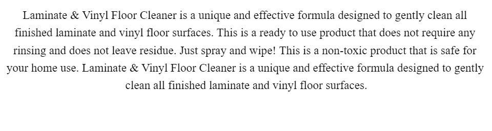 Miracle Sealants Laminate & Vinyl Floor Cleaner 32oz