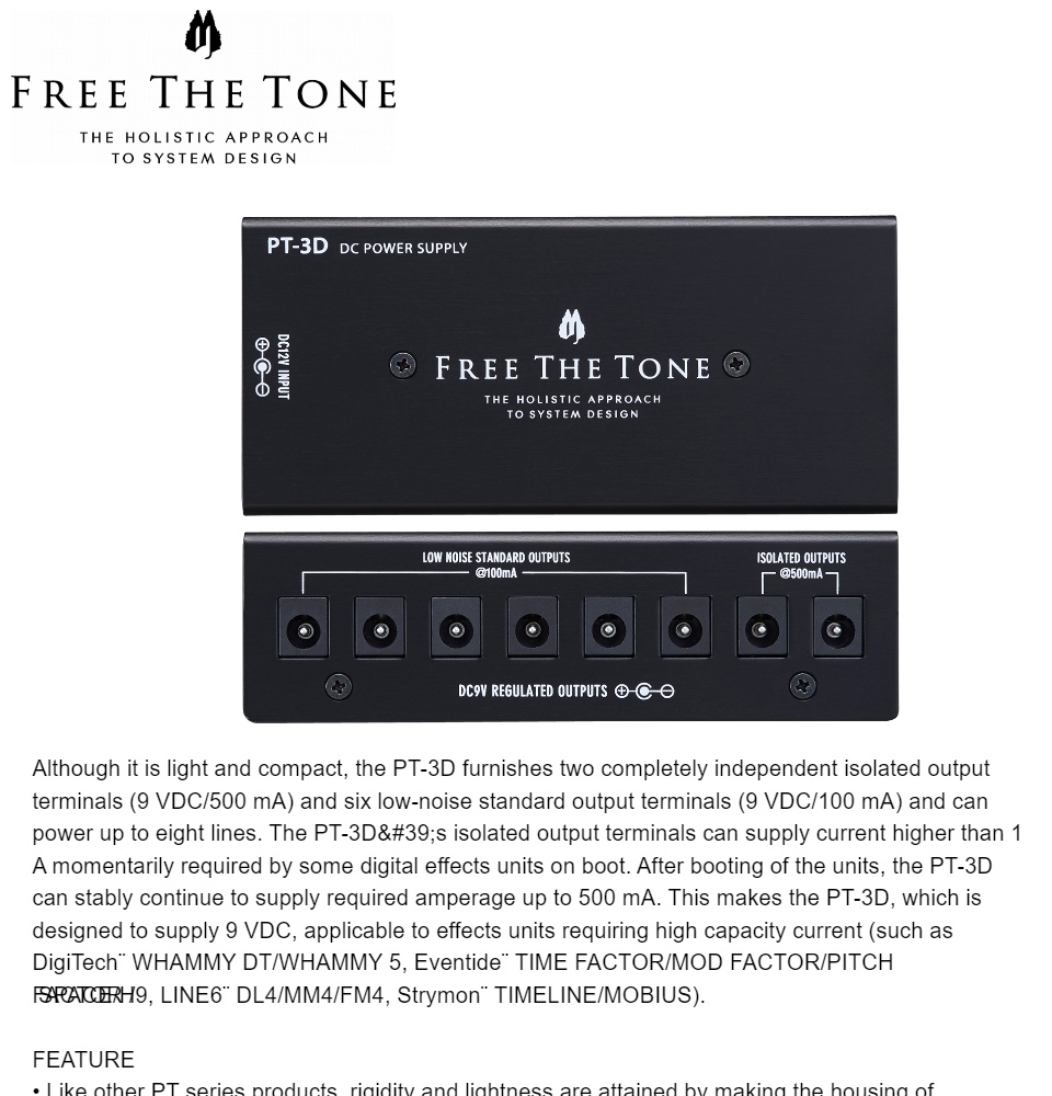 Free The Tone PT-3D Isolated DC Power Supply | Lazada PH