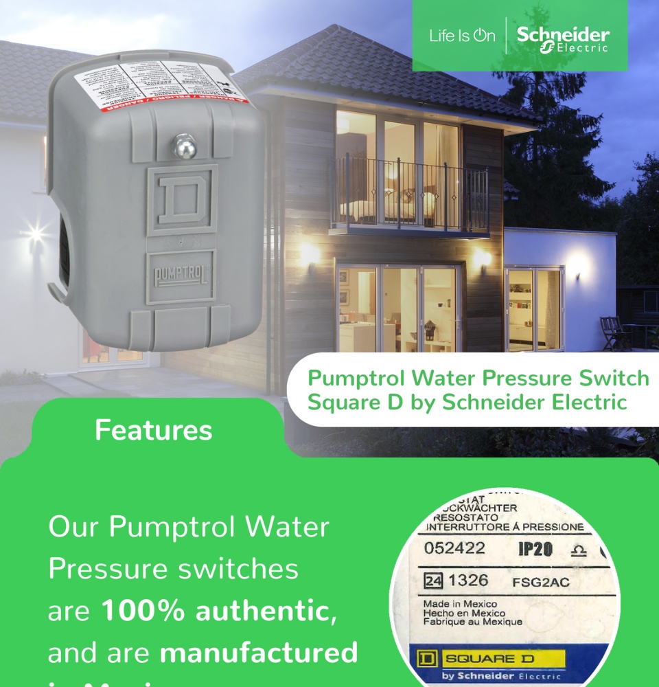 Square D Pumptrol 4060 Psi Well Pump Water Pressure Switch, 55 OFF