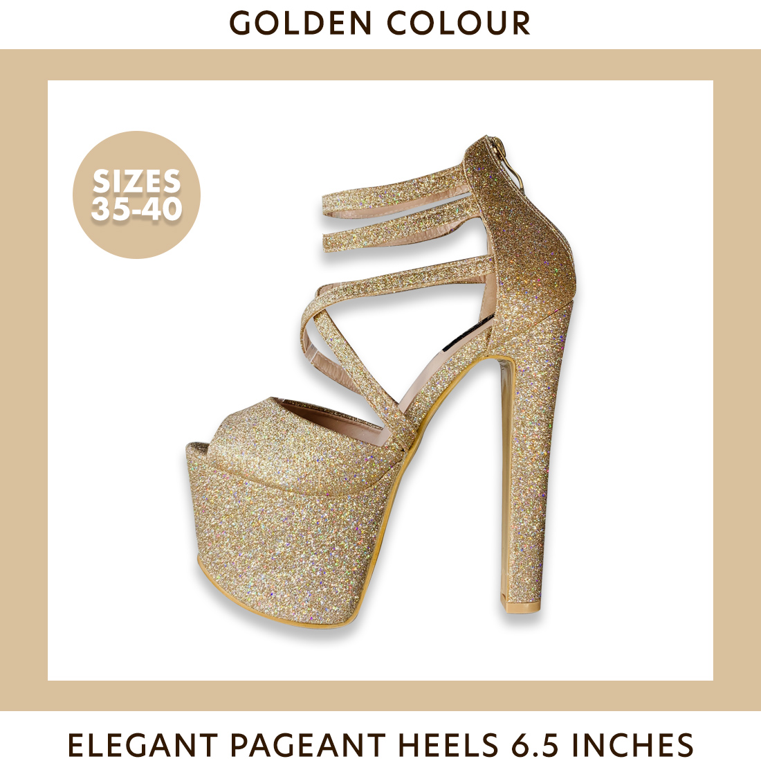 heels golden colour
