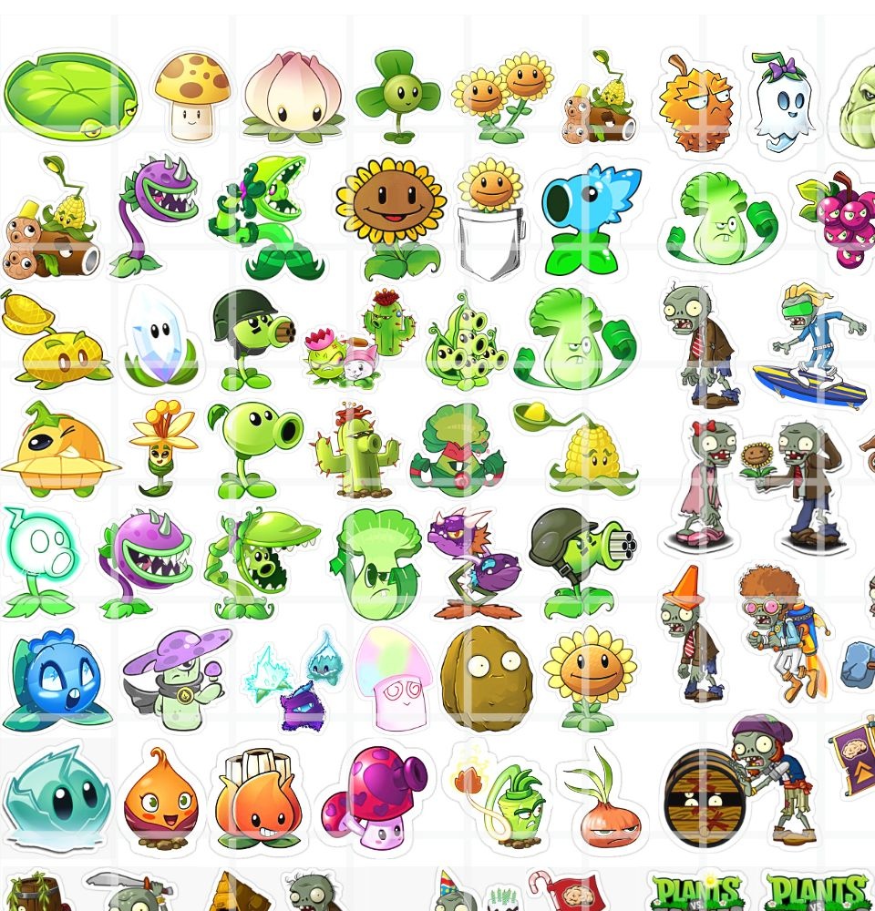 100/50/15 pcs Plants vs Zombies Graffiti Deco Stickers + Free 2023 Mini  Calendar Online Game Stickers Yours Jazzy Prints Christmas Sale