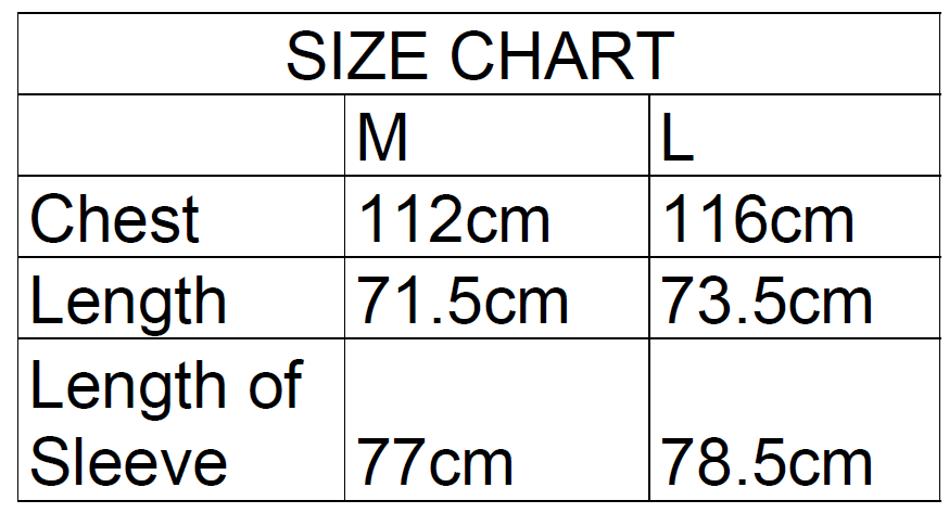 Fox Jersey Size Chart