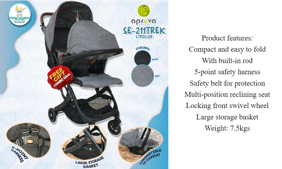 Apruva stroller with hot sale car seat price